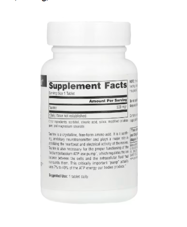 Source Naturals, Taurine, 500 mg, 60 Tablets