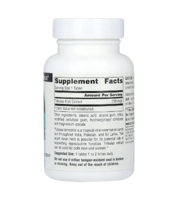 Source Naturals, Tribulus Extract, 750 mg, 60 Tablets