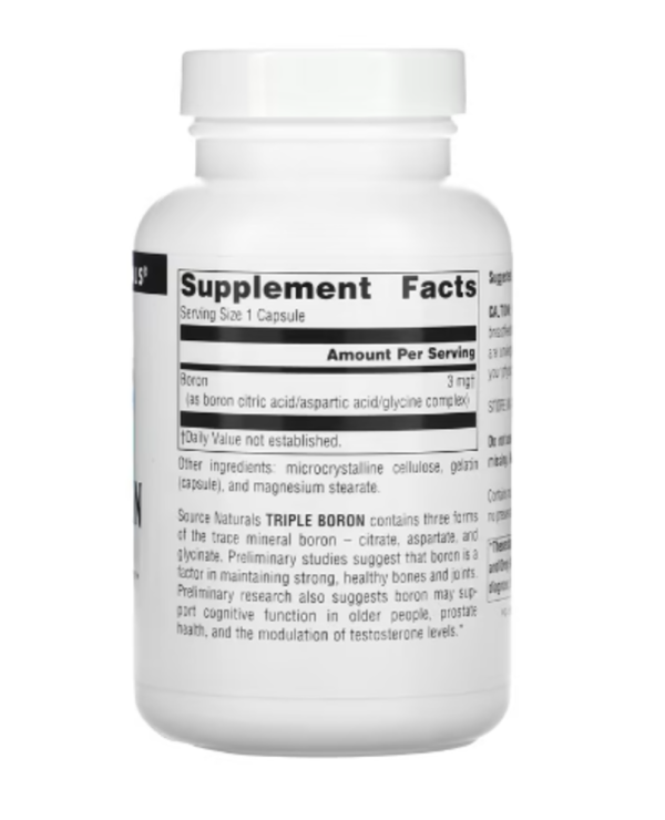 Source Naturals, Triple Boron, 3 mg, 200 Capsules