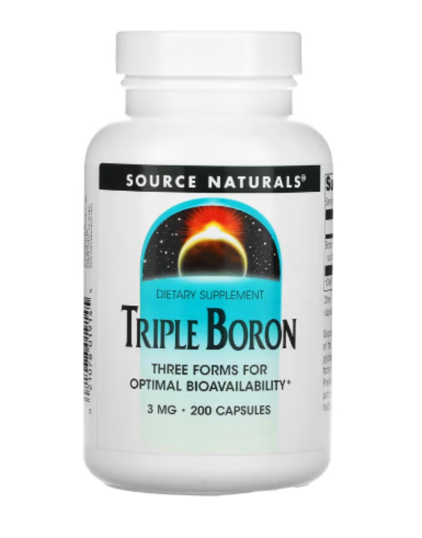 Source Naturals, Triple Boron, 3 mg, 200 Capsules