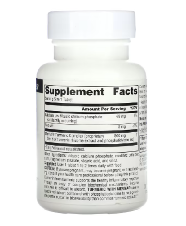 Source Naturals, Turmeric with Meriva, 500 mg, 30 Tablets