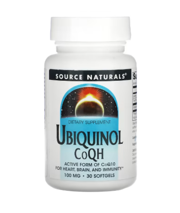 Source Naturals, Ubiquinol, CoQH, 100 mg, 30 Softgels
