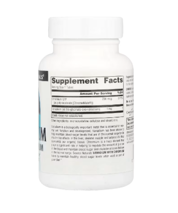 Source Naturals, Vanadium With Chromium, 180 Tablets