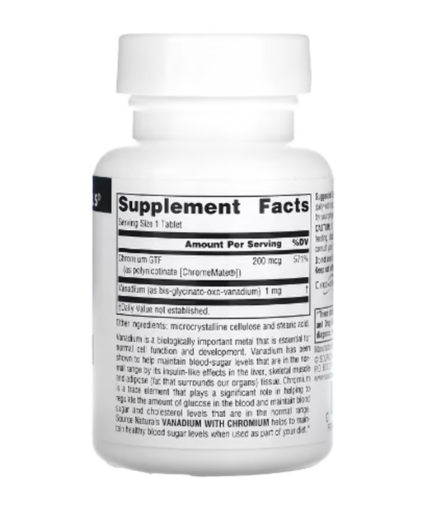 Source Naturals, Vanadium with Chromium, 90 Tablets