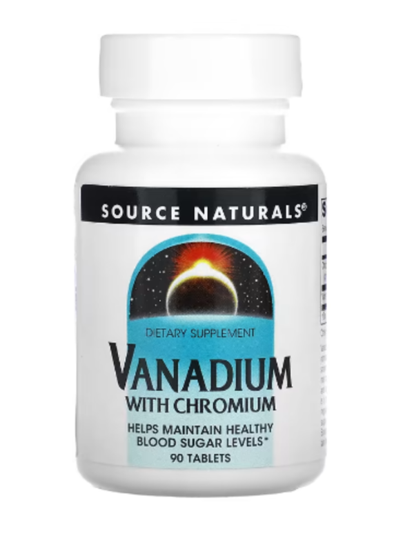 Source Naturals, Vanadium with Chromium, 90 Tablets