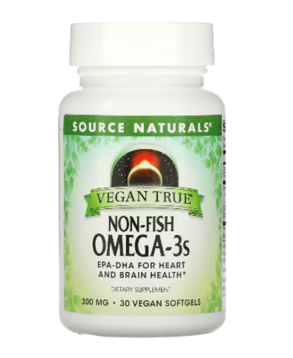 Source Naturals, Vegan True, Non-Fish Omega-3s, 300 mg, 30 Vegan Softgels