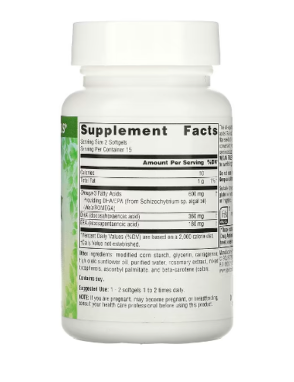 Source Naturals, Vegan True, Non-Fish Omega-3s, 300 mg, 30 Vegan Softgels