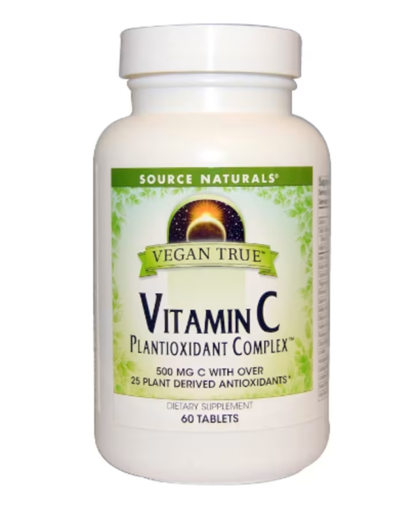 Source Naturals, Vegan True, Vitamin C, Plantioxidant Complex, 60 Tablets