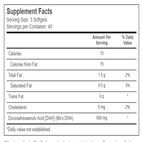 Source Naturals, Vegetarian DHA, 200 mg, 120 Softgels