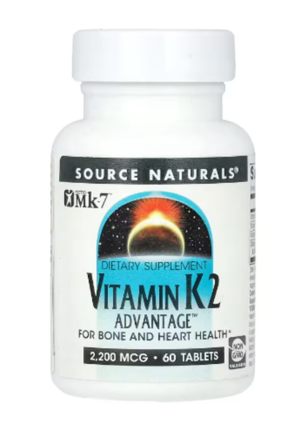Source Naturals, Vitamin K2, 2,200 mcg, 60 Tablets