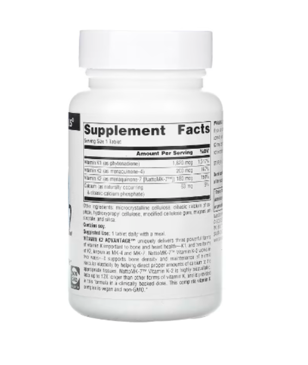 Source Naturals, Vitamin K2 Advantage, 2,200 mcg, 120 Tablets