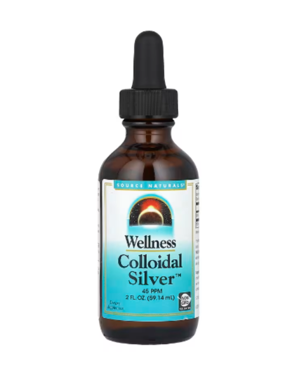 Source Naturals, Wellness Colloidal Silver™, 45 PPM, 2 fl oz (59.14 ml)