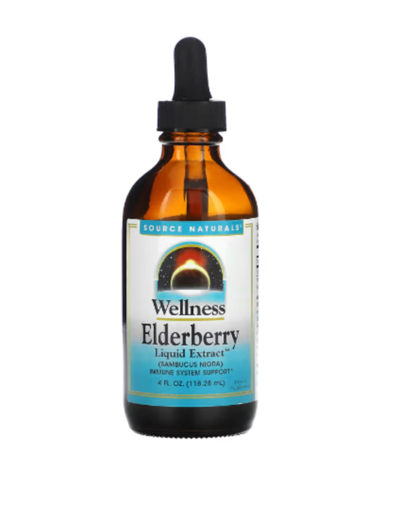 Source Naturals, Wellness, Elderberry Liquid Extract, 4 fl oz (118.28 ml)