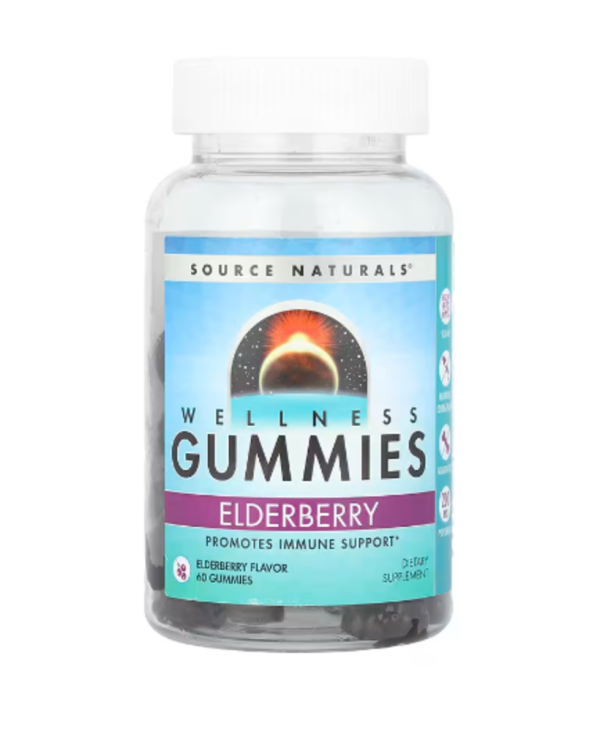 Source Naturals, Wellness Gummies, Elderberry, 60 Gummies