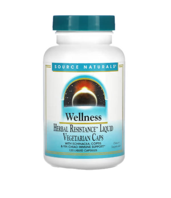 Source Naturals, Wellness Herbal Resistance Liquid, 120 Liquid Capsules