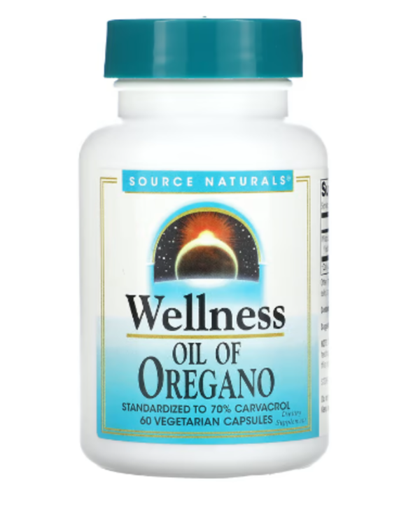 Source Naturals, Wellness, Oil of Oregano, 60 Vegetarian Capsules