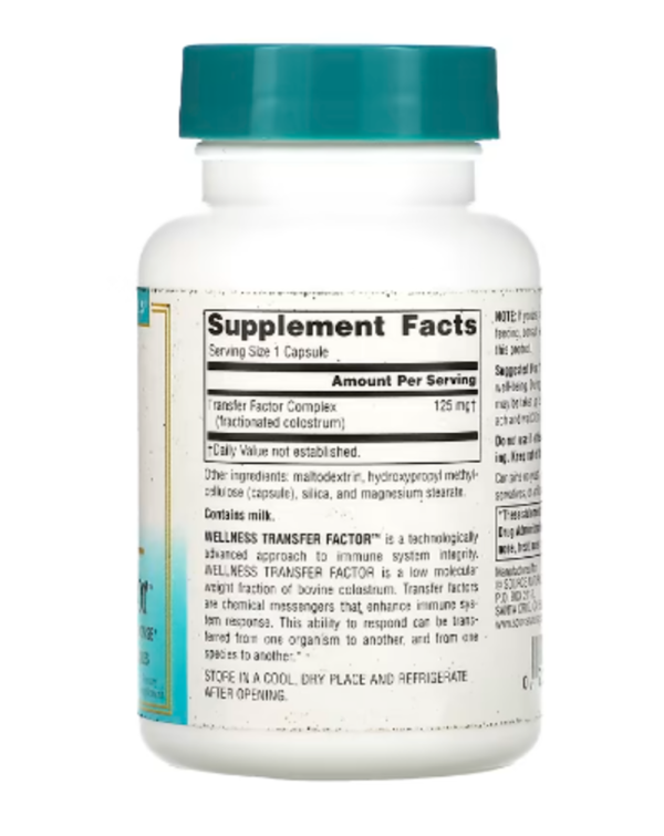 Source Naturals, Wellness Transfer Factor, 125 mg, 60 Vegetarian Capsules