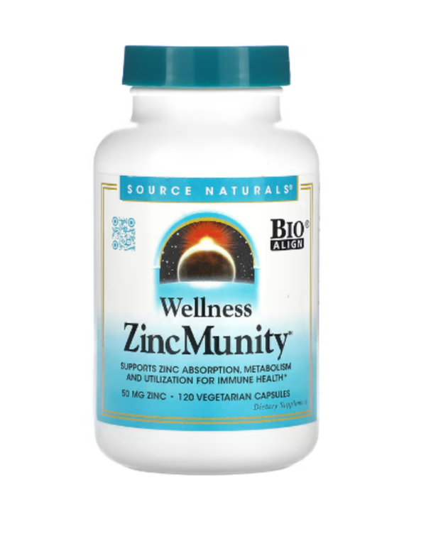 Source Naturals, Wellness ZincMunity, 120 Vegetarian Capsules