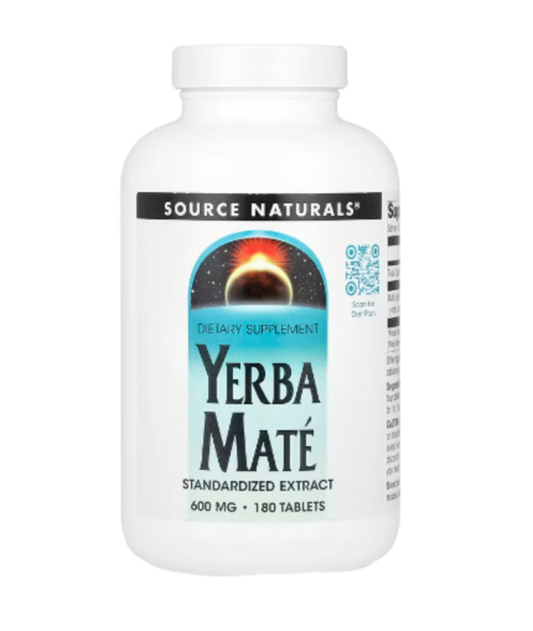 Source Naturals, Yerba Mate, 600 mg, 180 Tablets