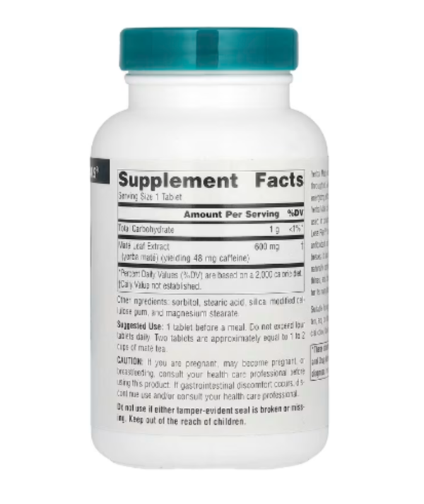 Source Naturals, Yerba Mate, 600 mg, 90 Tablets