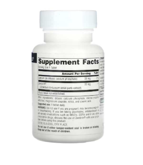 Source Naturals, Zembrin, 25 mg, 30 Tablets