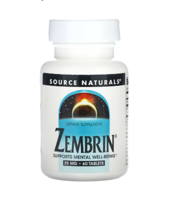 Source Naturals, Zembrin, 25 mg, 60 Tablets