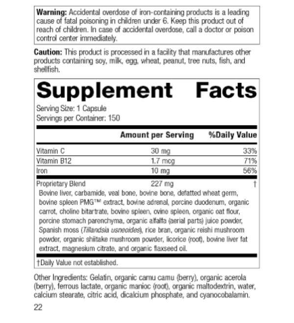 Standard Process Ferrofood 150 capsules