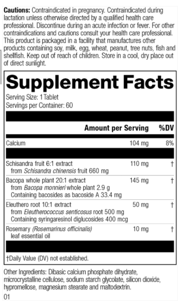 Standard Process Medi-herb Bacopa Complex 60 Tablets