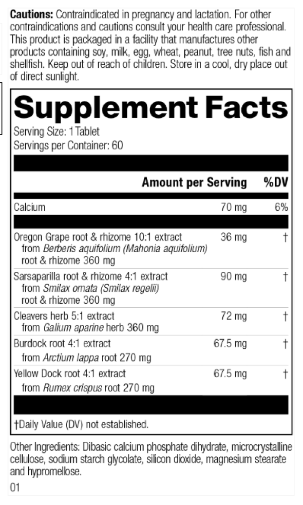 Standard Process Medi-herb DermaCo 60 Tablets