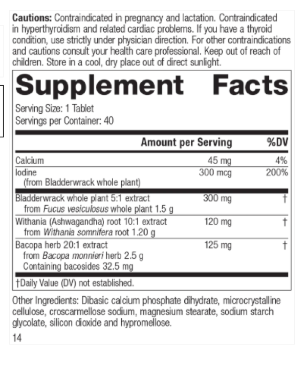 Standard Process Medi-herb Thyroid Complex 40 Tablets