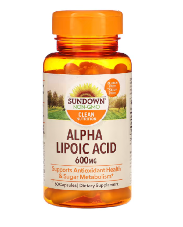 Sundown Naturals, Alpha Lipoic Acid, 600 mg, 60 Capsules