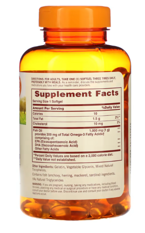 Sundown Naturals, Fish Oil, 1,000 mg, 144 Softgels