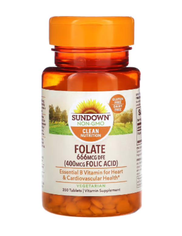 Sundown Naturals, Folate, 666 mcg, 350 Tablets (666 mcg DFE per Tablet)