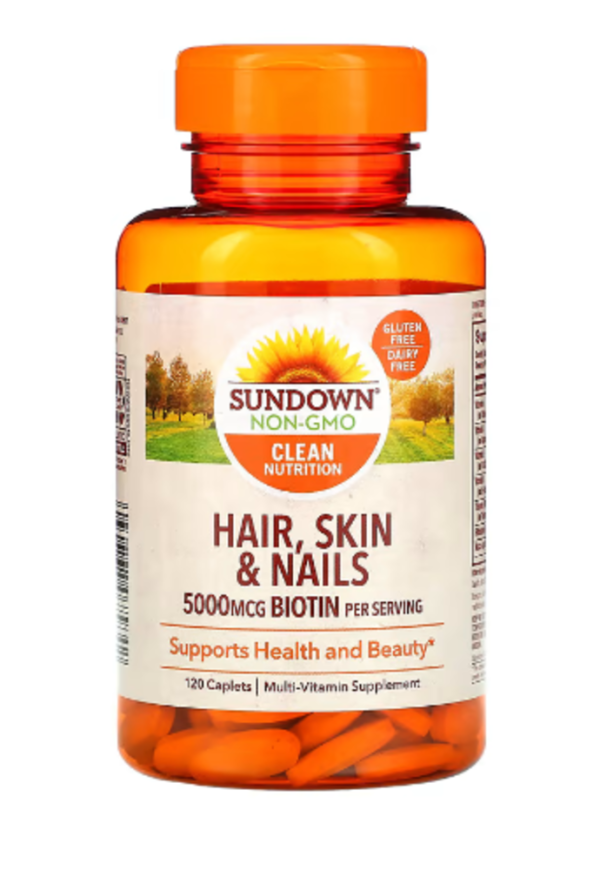 Sundown Naturals, Hair, Skin & Nails, 120 Caplets