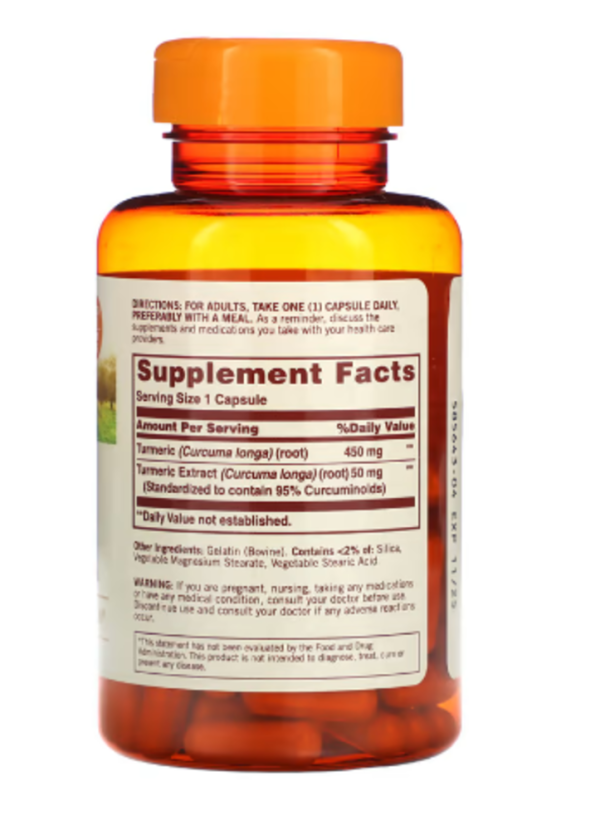 Sundown Naturals, Turmeric, 500 mg, 90 Capsules