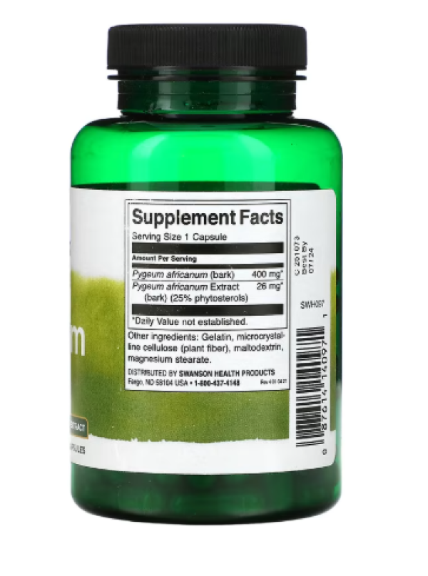 Swanson, Pygeum, 120 Capsules
