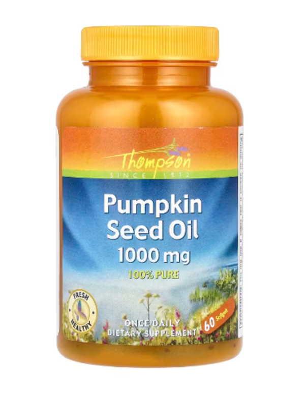 Thompson, Pumpkin Seed Oil, 1000 mg, 60 Softgels