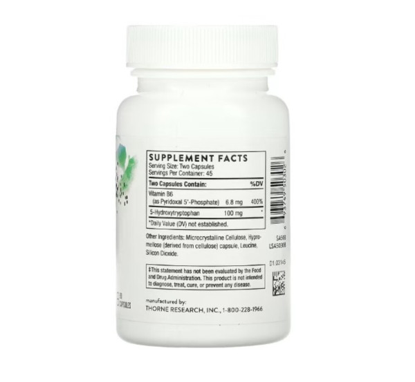 Thorne, 5-Hydroxytryptophan, 90 Capsules