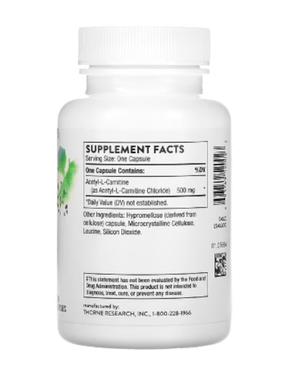 Thorne, Acetyl-L-Carnitine, 500 mg, 60 Capsules