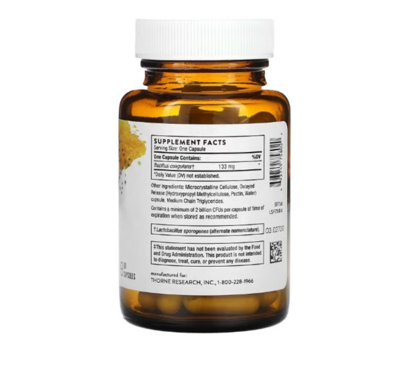 Thorne, Bacillus Coagulans, 60 Capsules