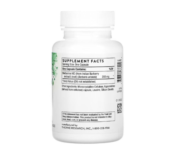 Thorne, Berberine, 200 mg, 60 Capsules