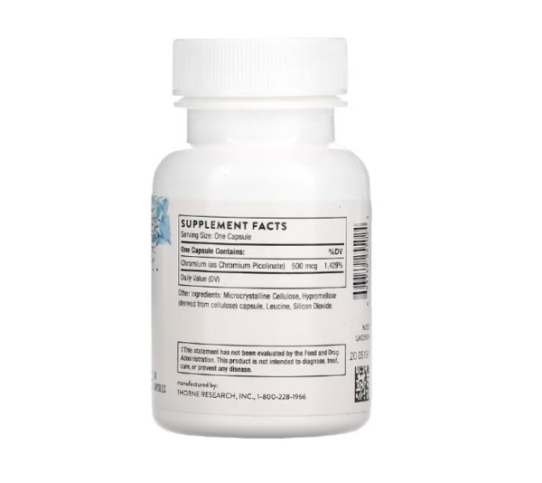 Thorne, Chromium Picolinate, 60 Capsules