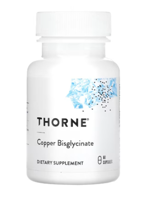 Thorne, Copper Bisglycinate, 60 Capsules