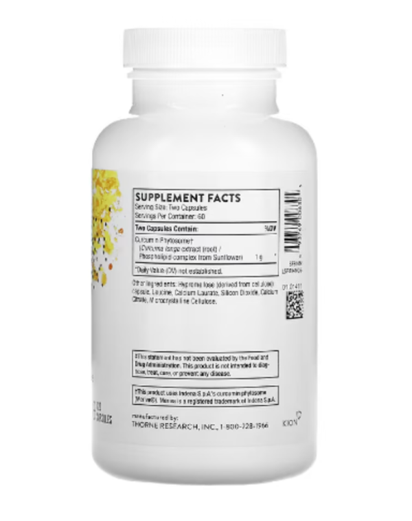 Thorne, Curcumin Phytosome, 1,000 mg, 120 Capsules