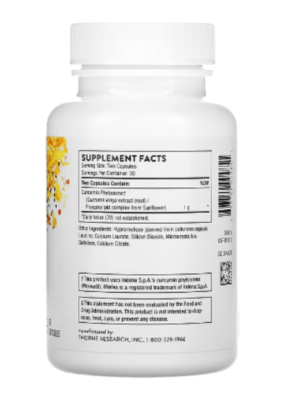 Thorne, Curcumin Phytosome, 1000 mg, 60 Capsules