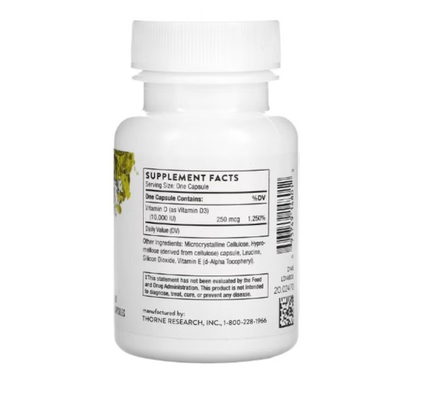 Thorne, D-10,000, 60 Capsules