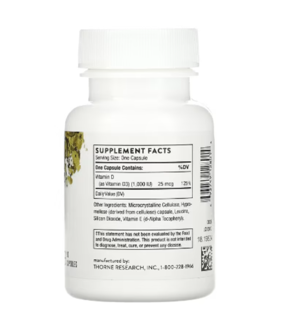 Thorne, D-1,000, 90 Capsules