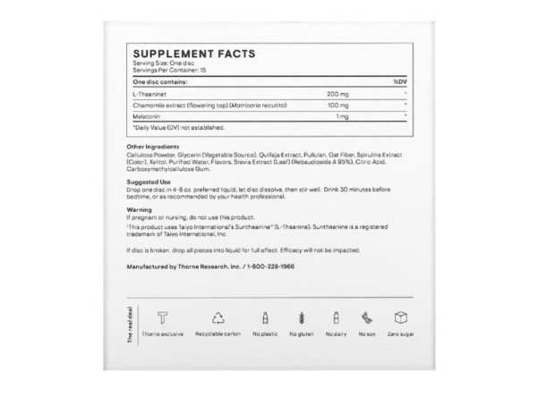 Thorne, Effusio, Sleep +, Wild Blueberry, 15 Nutrient Discs