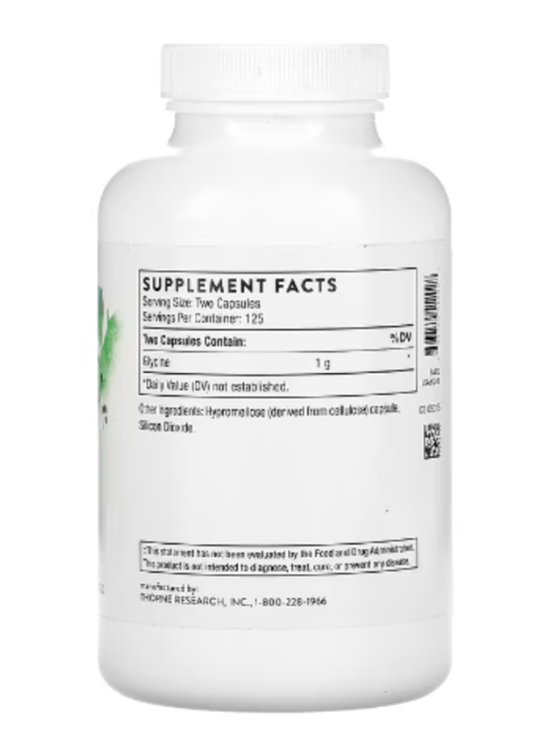 Thorne, Glycine, 250 Capsules