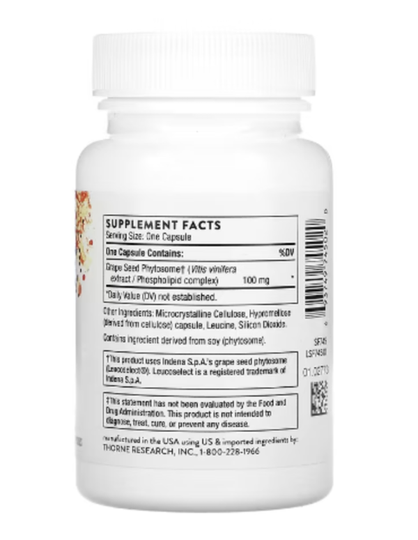 Thorne, Grape Seed Extract, 60 Capsules
